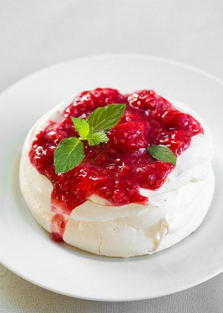 Luxurious Individual Pavlovas: Easier Than You Think, Cream Cheese & Raspberry